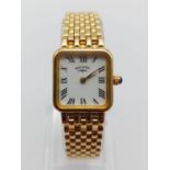 Gold Plated Rotary Ladies Watch. Quartz Movement. Excellent Condition.