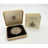 The Royal Mint 80th Birthday of the Queen Mother Commemorative Silver Crown. Comes in presentation