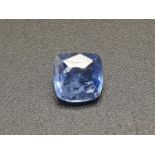 1.25ct cushion cut blue sapphire gemstone comes with original AnchorCert report and Safeguard