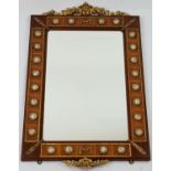 Stunning Large Antique French/Italian Ornate Cameo Porcelain Wall Mirror. Intricate decorative