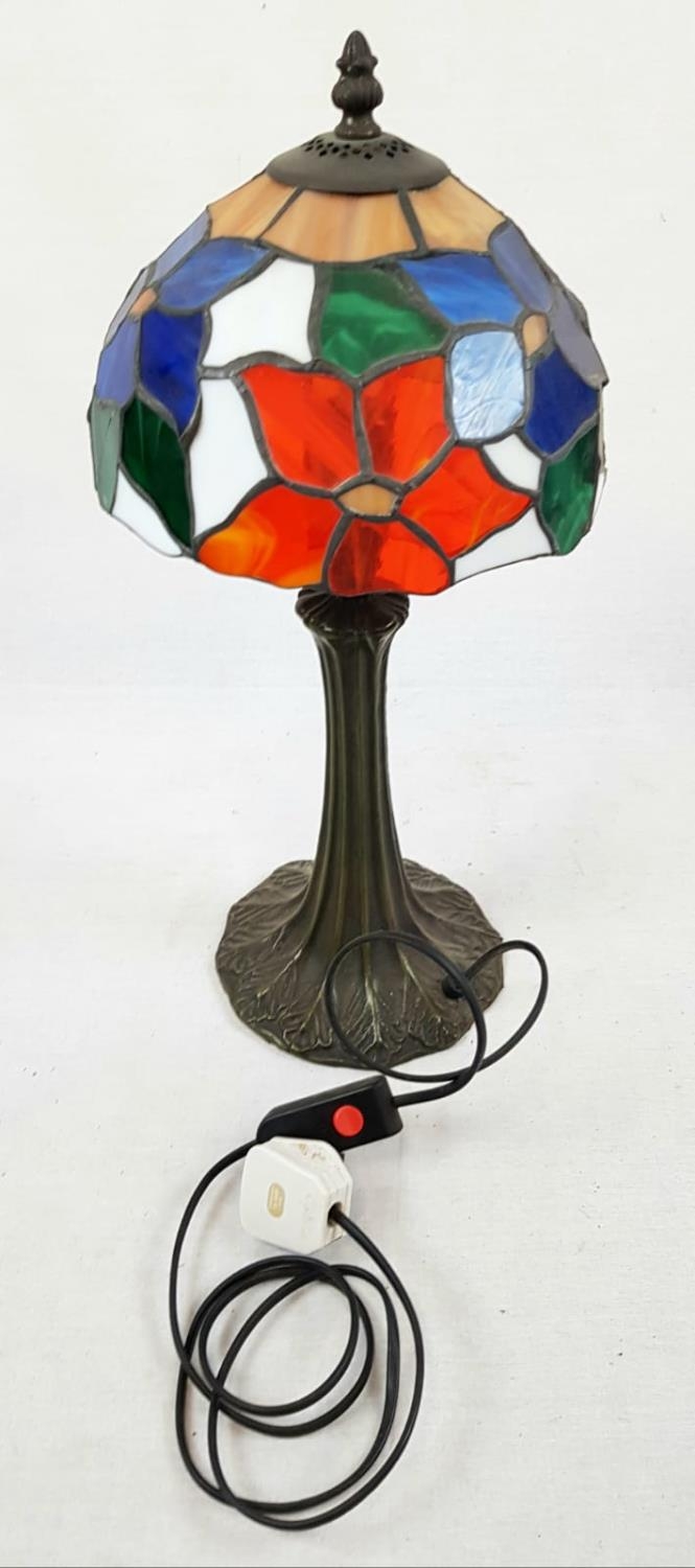Tiffany-Style Lamp in Full working Order. Good Condition. 46cm tall