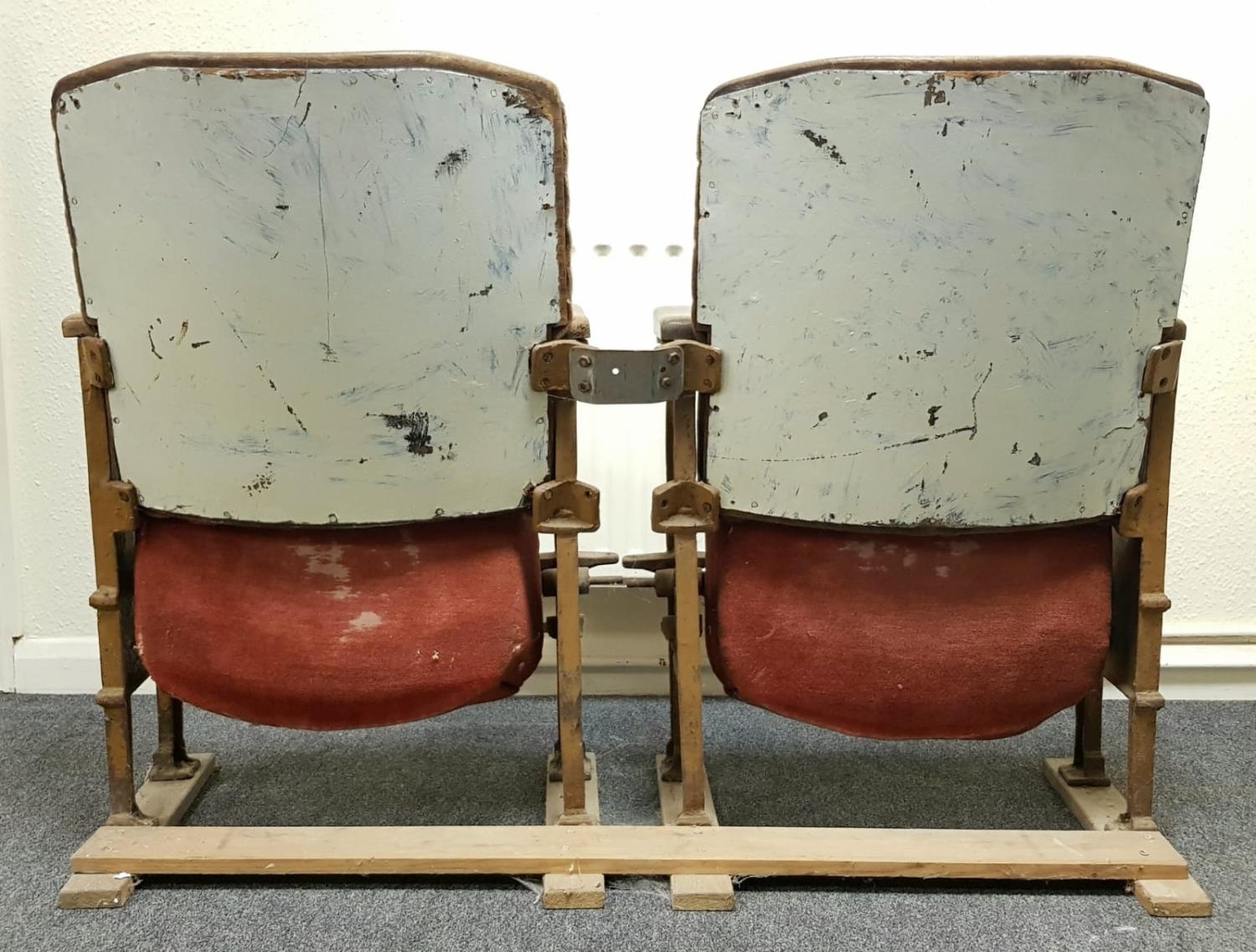 A Pair of Original Antique Edmonton Empire Music Hall Theatre Seats. The Empire was built in 1908 - Image 6 of 8