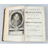 Original Camden's Britannia Book. Published in 1695 by Edmund Gibson. Lacking all maps and the front