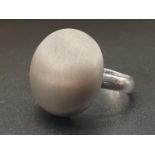 Sterling Silver bubble ring with an Italian satin finish. Weighs 16.2g and size O.