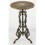 Antique-Style Cast Iron Side Table. Good Condition. 40cm diameter. 77cm high.