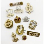 12 Military Cap and Collar Badges