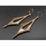 9K Yellow Gold Victorian Earrings. 3g