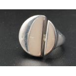 Sterling silver shapes ring. Weighs 6.5g and Size N.