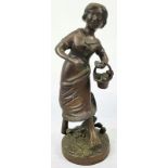 Bronze Statue of a Female Forager. 36cm tall