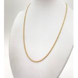 14K Yellow Gold Link Necklace. 46cm. 2.4g