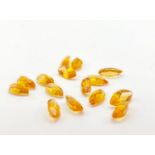 15 Marquis cut Golden Citrines. Total carat weight 7.05g.