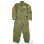 Vietnam War Era Polyamide (fire retardant) US Navy-USMC Medics Helicopter Flight Suit Dated 1968