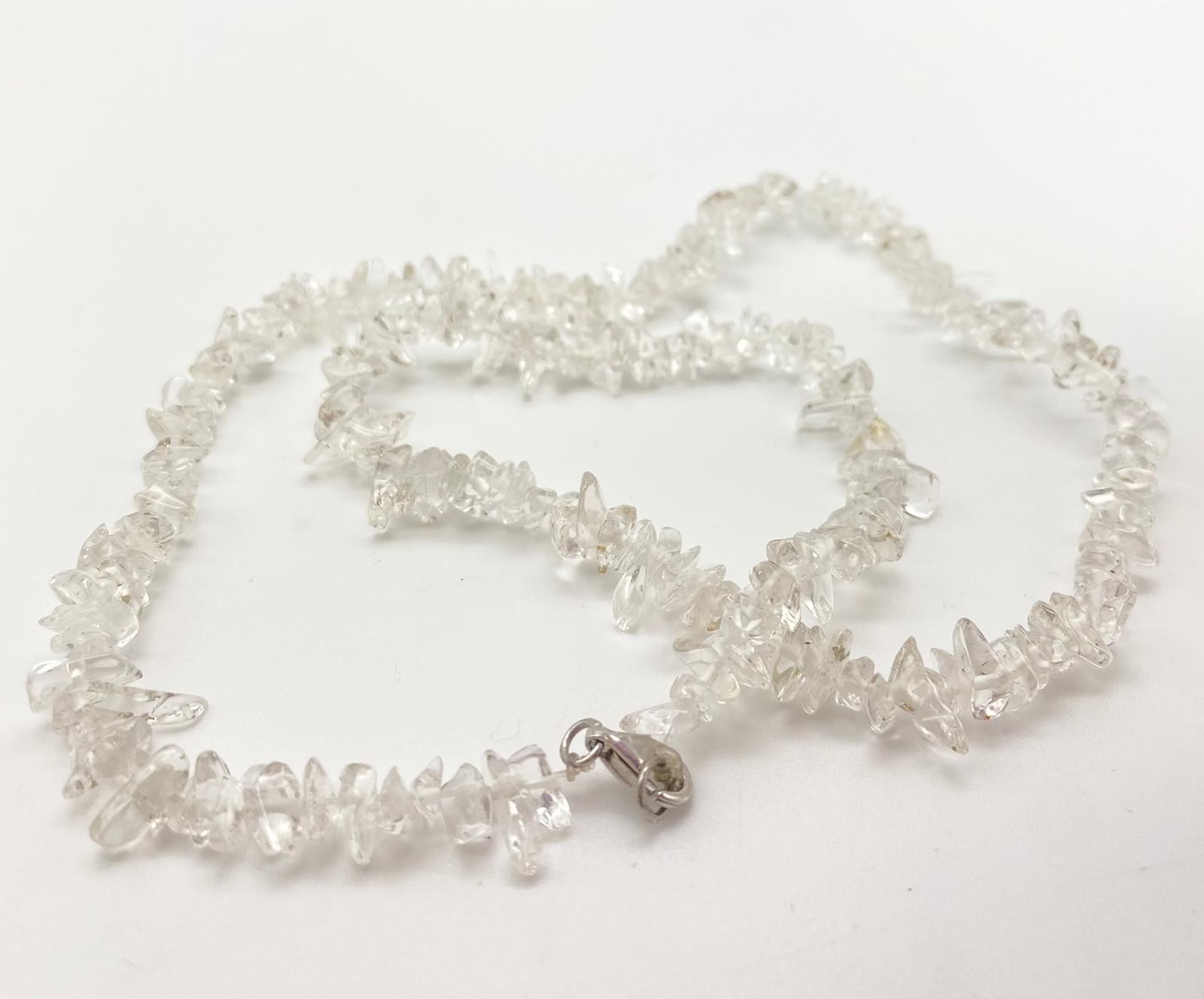 A Rock Crystal Necklace. 40cm. 18g