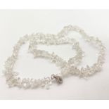 A Rock Crystal Necklace. 40cm. 18g