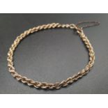 9K Yellow Gold Rope-Link Bracelet. 18cm. 3.09g