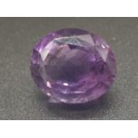 18.9 Carats of an Amethyst Oval Gemstone.