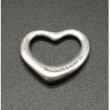 Sterling silver Tiffany heart pendant. Weighs 3.3g.