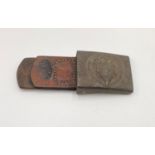 6. 1937 Dated Hitler Youth Buckle and Tab