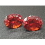 Matching Pair of Hessonite Garnets. 4.6 Carats total.