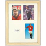 David Beckham - Three Pictures and Autograph - In Frame. 35 x 45cm