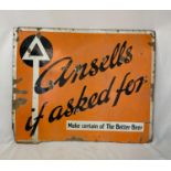 Original Rare Ansells Beer - If Asked For, Vintage Metal Sign. Condition as per photos. 92 x 77cm.