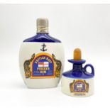 Two Collectable British Navy Pusser's Rum Containers.
