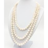 Chinese Pearl Rope Necklace. 160cm