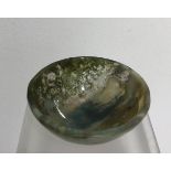 Moss agate bowl; 16.8g; 5x2.3cm