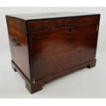 Antique Rosewood Specimen Chest. Brass handles on side. Glue repair to front panel. Hinged lid (