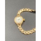 Vintage ladies 9 carat gold Excalibur wristwatch Watch case hallmarked 9 carat gold. Strap is rolled