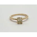 18CT YELLOW GOLD WITH 0.66CT DIAMOND SET SOLITAIRE RING (SI1 GIA 1146911614) STONE HAS A CHIP HIDDEN