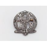 A Late Victorian diamond brooch. Total weight: 10.6g, diameter: 3.6cm. No damages or repairs.