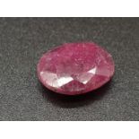 13.1cts of an Oval Shaped Natural Ruby. GLI Certified.