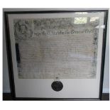 The Title of Lordship/Barony of Peach, Lincolnshire. Comes with large (92 x 92cm) Original King