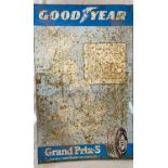 Vintage Original Good Year Grand Prix - S Tin Sign. Condition as per photos. 61 x 98cm.