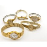 Five Vintage Ladies Watches. Three Sekonda, One Seiko and One Camy. As found.