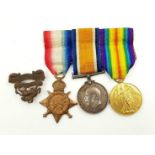 WW1 British Medal Trio Awarded to 14459 L/Cpl (later Sgt) J.W Jones of the Royal Berkshire