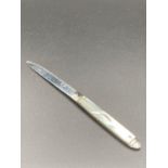 Antique silver bladed FRUIT KNIFE clear marking for the early 19th century Georgian period .8.6 cm