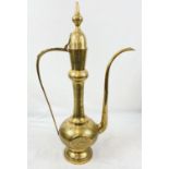 A very decorative, large brass ewer for serving hot salep during the winter months in Levant (