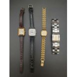 Four Ladies Watches including: Seiko, Geneva, Armani and Rotary. As Found. Comes with presentation