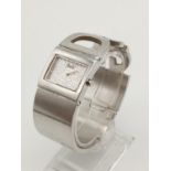 Dolce and Gabbana Stainless Steel Ladies Watch. White Stone Dial. Quartz Movement. As found.