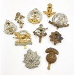 10 X British Army Cap Badges.