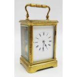 Antique (possibly Victorian) Carriage Clock - As Found 17cm Tall.