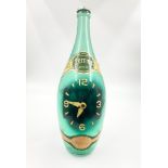 Ultra-Rare Vintage Perrier Bottle Table Clock. In good condition - in full working order. 30cm tall