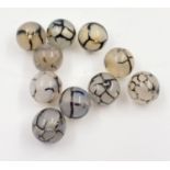 10 SMALL AGATE BALLS 15.2gms