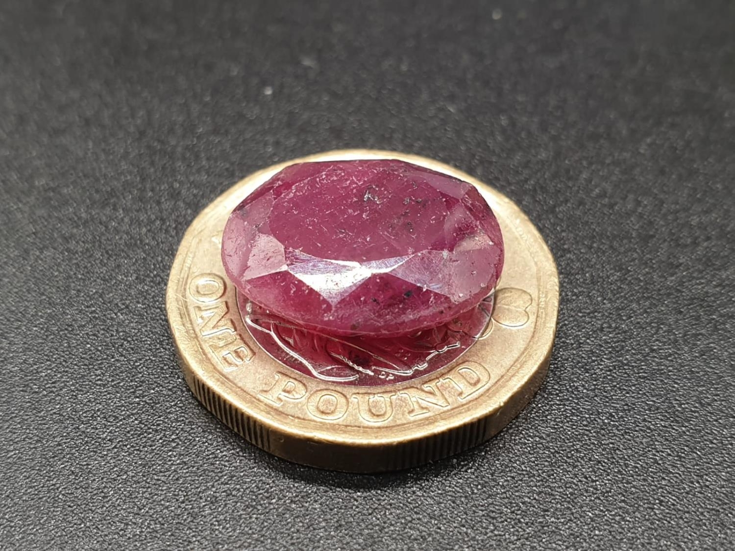 13.1cts of an Oval Shaped Natural Ruby. GLI Certified. - Image 6 of 6