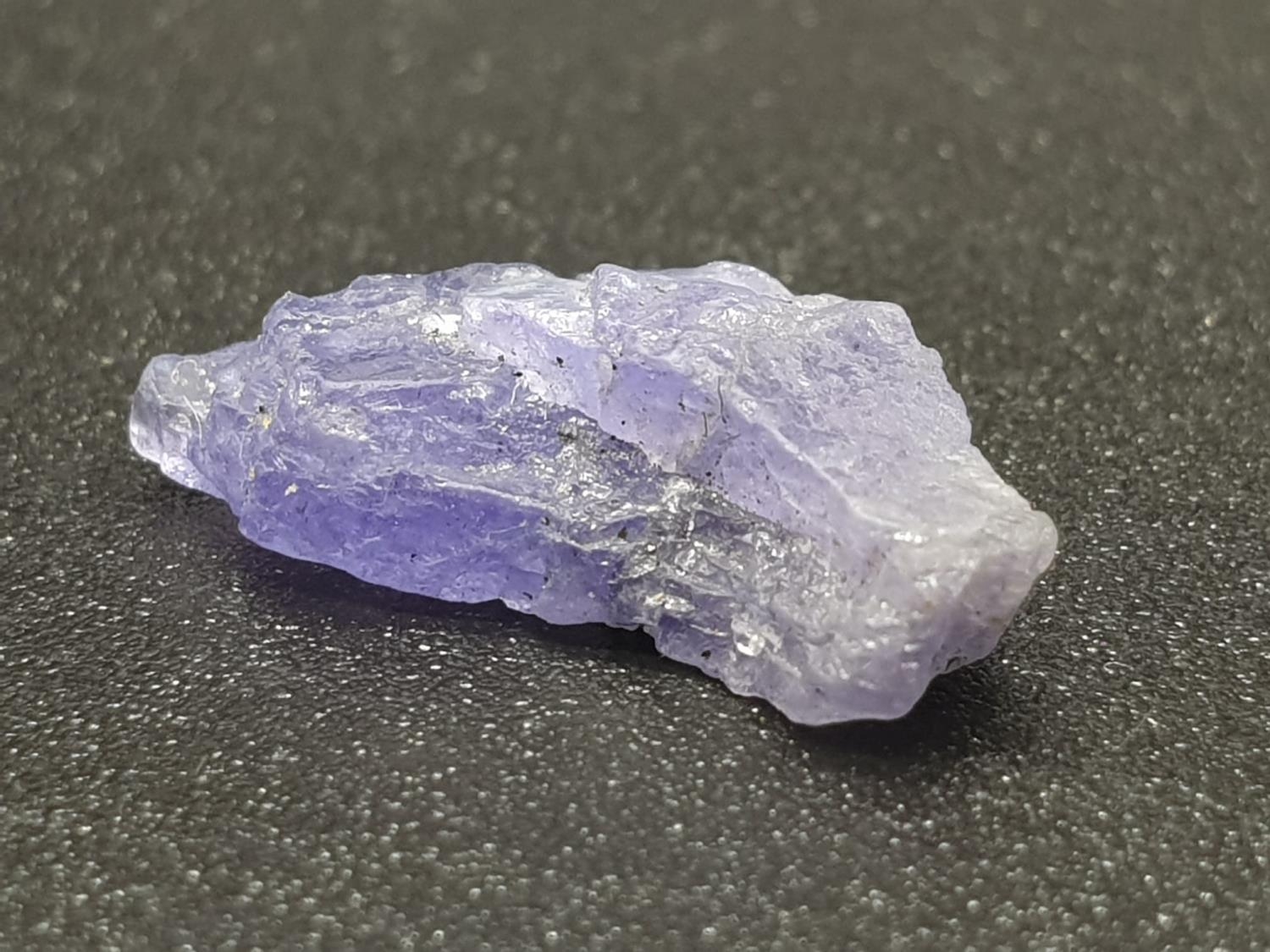 4.17cts of Rough Natural Tanzanite. GJSPC Certified.