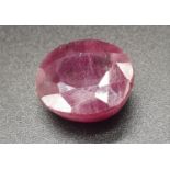 21.10cts of Natural Ruby. Oval cut. IDT Certified.