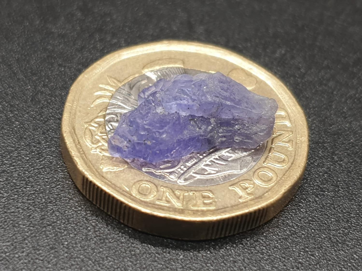 4.17cts of Rough Natural Tanzanite. GJSPC Certified. - Image 5 of 5