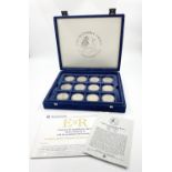 Westminster (Royal Mint) Complete Queen Elisabeth II British Crown Collection. 12 Crowns: 1953 to